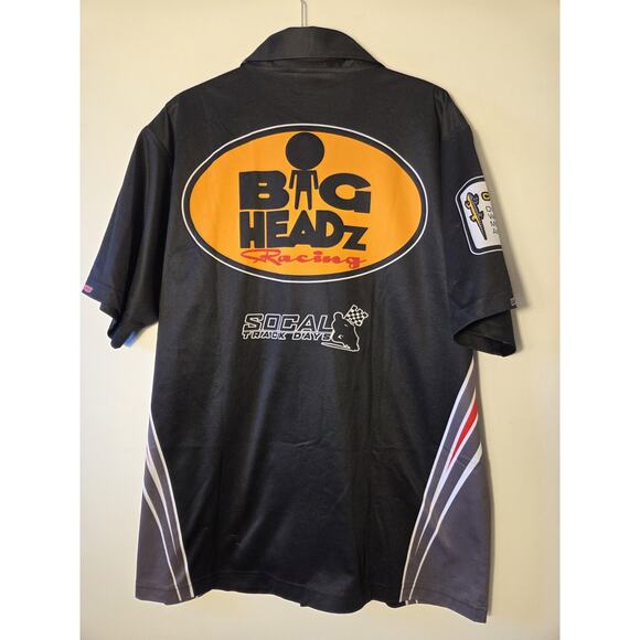 Big Headz Racing" "SOCAL BMG Racing Pit Crew Mens M Short Sleeve Shirt - Picture 4 of 10